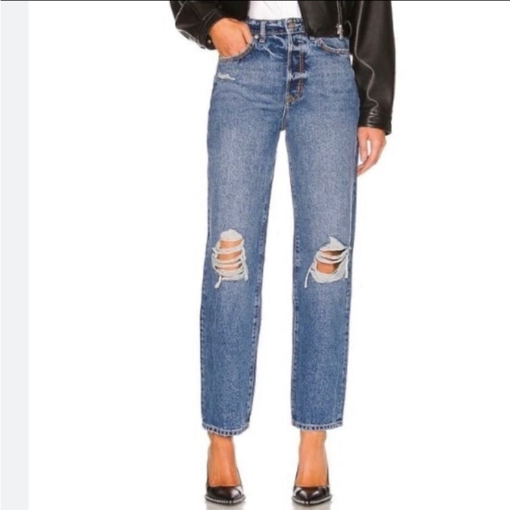 NWT Lovers + Friends Ryan High Rise Loose Straight Jeans Palm Canyon - Picture 1 of 12